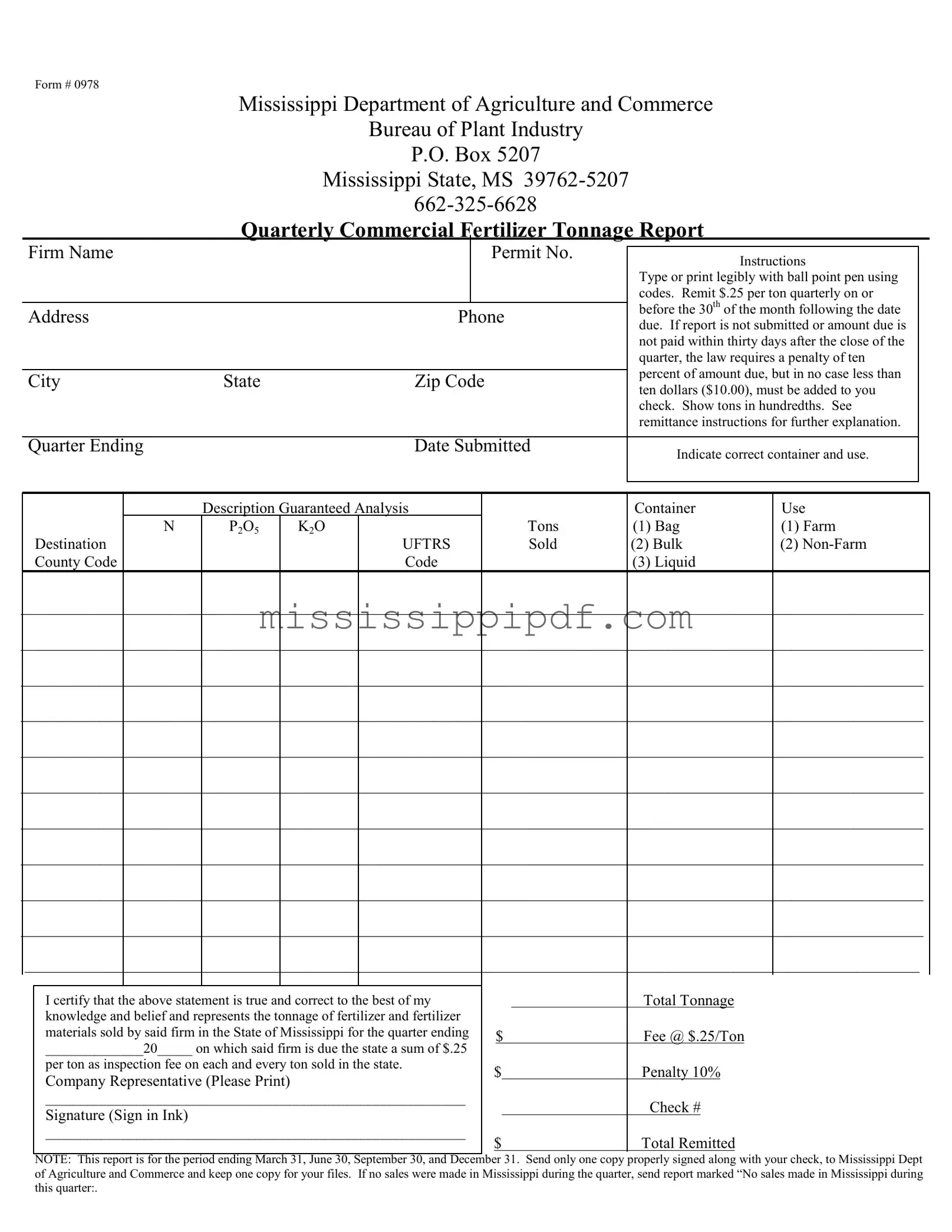 Get 0978 Mississippi Form