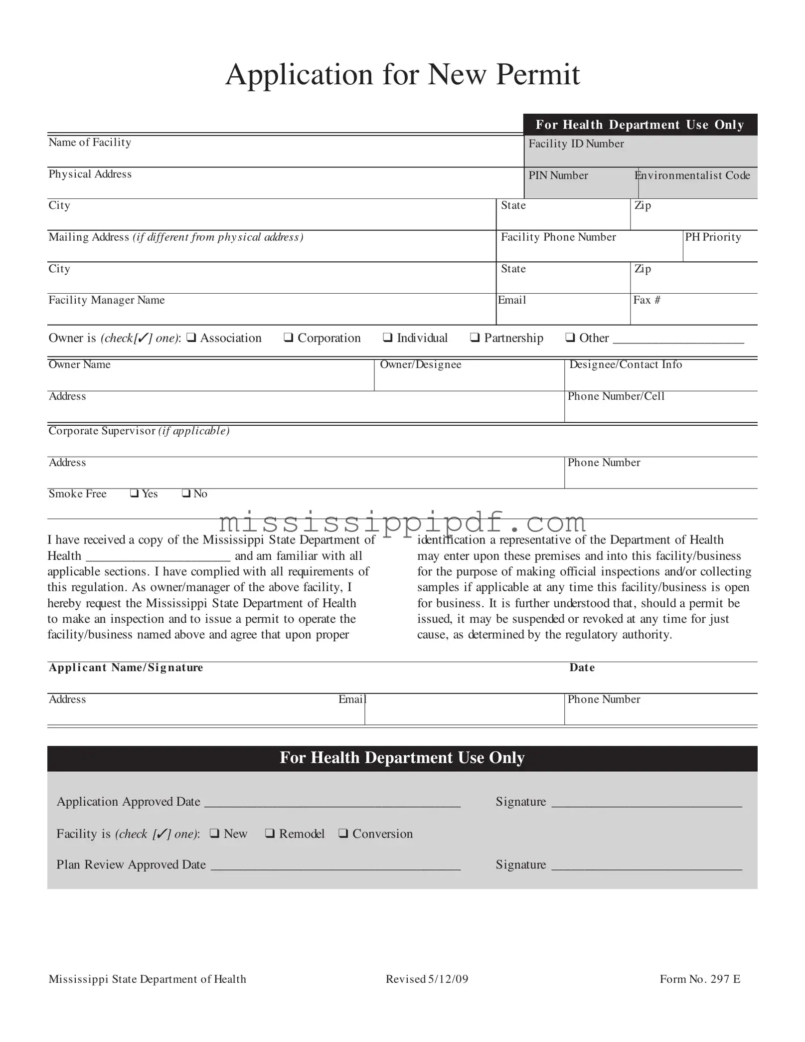 Get Mississippi 297 E Form