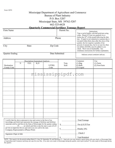 Get 0978 Mississippi Form