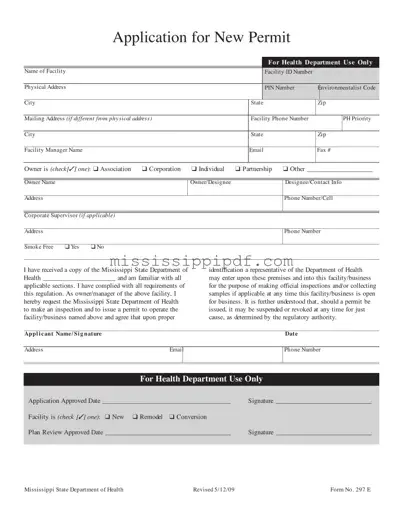 Get Mississippi 297 E Form