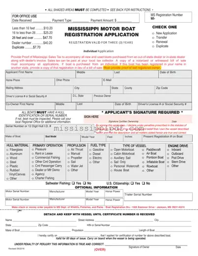Get Mississippi Motor Boat Form